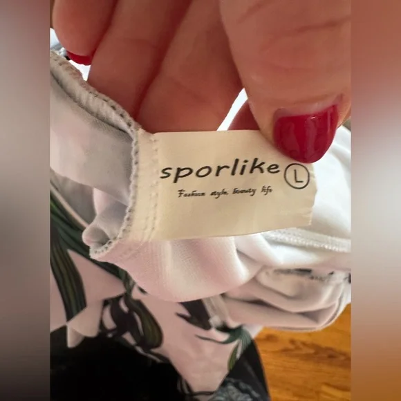 Tropical Leaf Print Kids One Piece Swimsuit - Picture 9 of 13